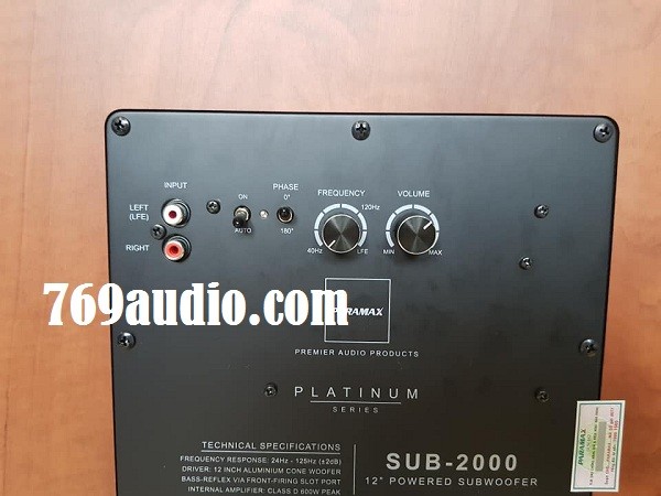 Sub điện Paramax 2000 2