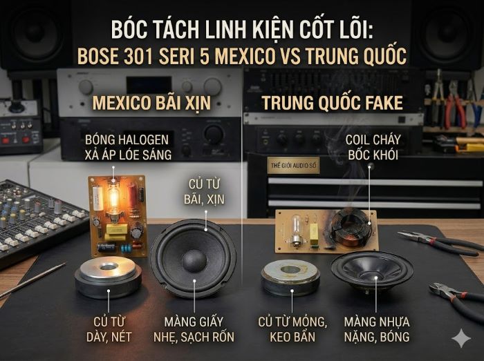 Sự khác biệt rõ rệt giữa củ từ nam châm dày dặn hàng xịn và củ từ mỏng dính keo nhem nhuốc của hàng Trung Quốc fake