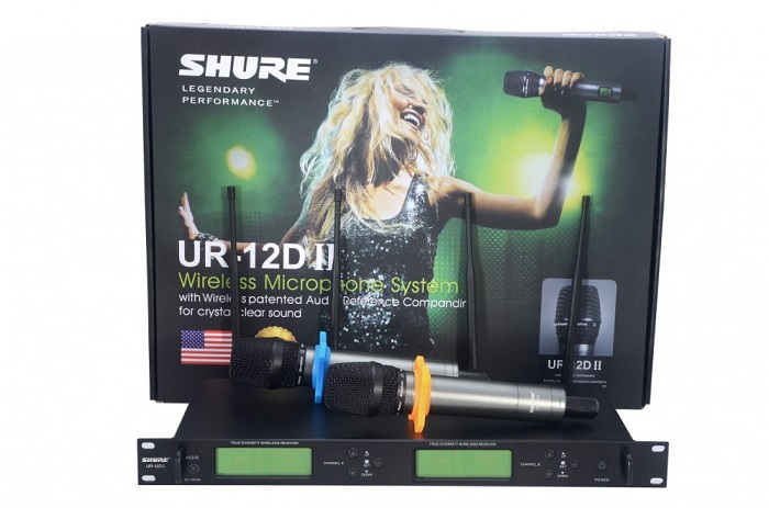Micro Shure UR12D II 4 sóng